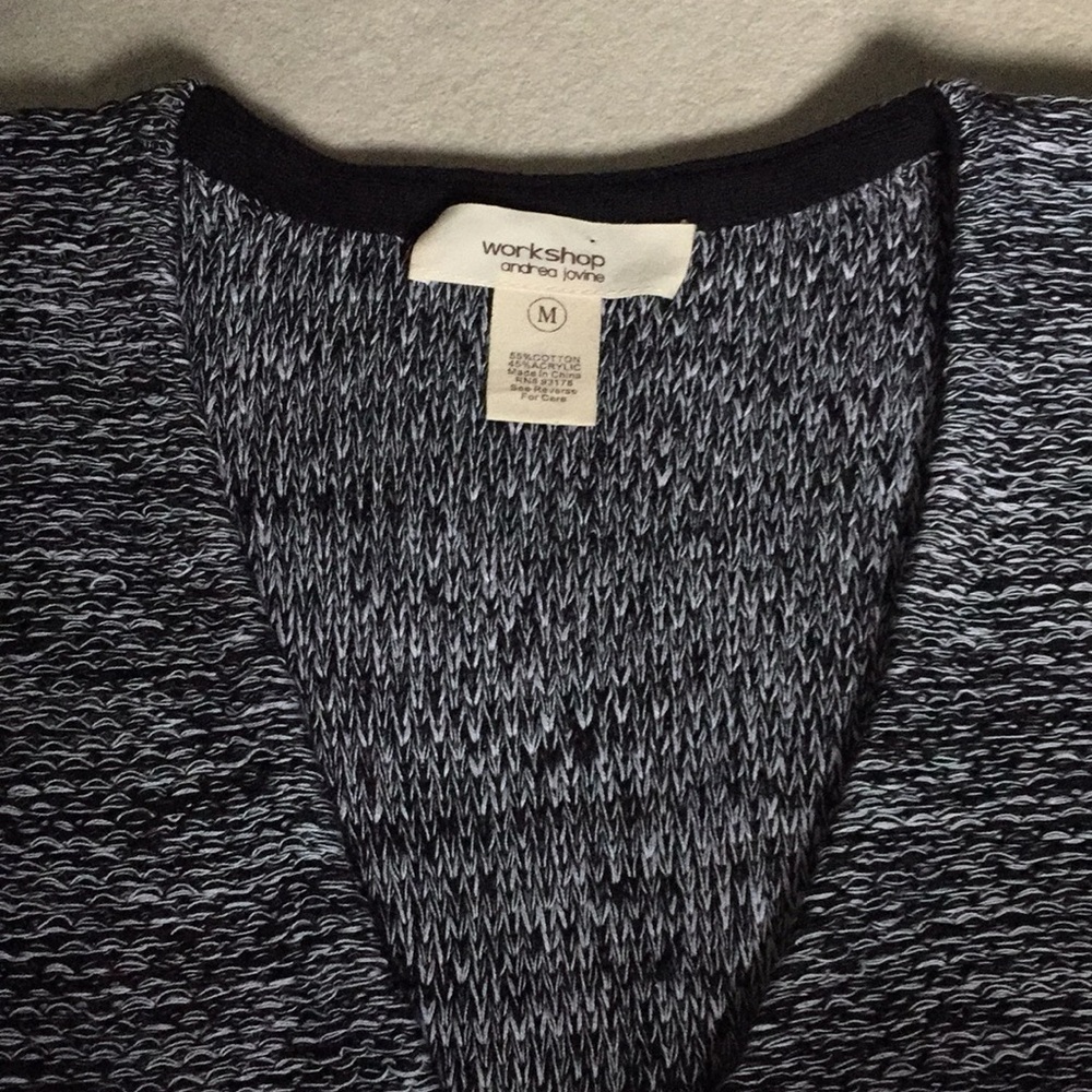 Black & white knit sweater, NWOT - Picture 2 of 3